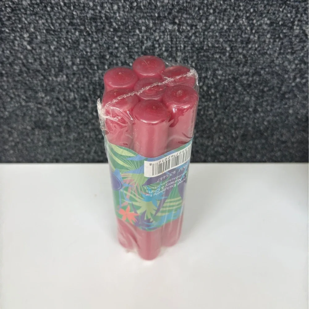 Vintage Home Decor Taper Candles 7‎ Inch Pink and Teal 7 Packs Frank's Nursery